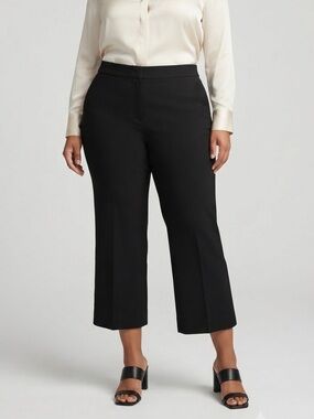 PENNINGTONS Black 25” Crop Dress Pants Plus Size 24